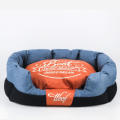 Custom Blue Dog Pillowy Bed Orthopedic